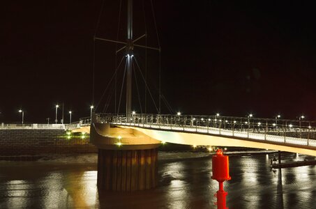 Night lights water