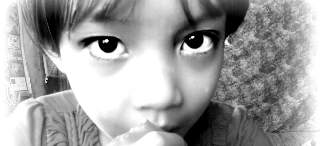 Girl face infant photo