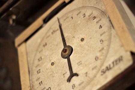 Antique old kitchen scale photo