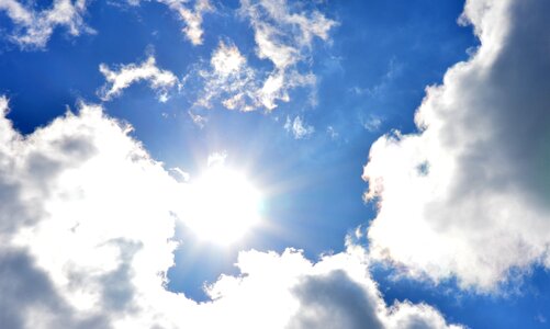 Air blue sky clouds photo