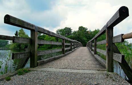 Wood wooden bridge nature photo