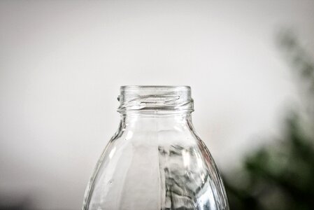 Glass bottle empty photo