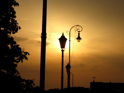 Light street lamp sunlight