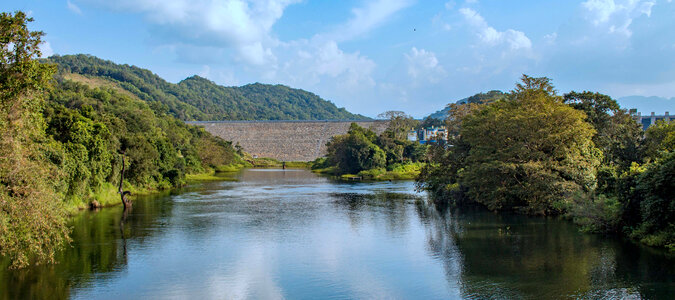 Dam landscape in Sri Lanka photo