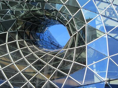 geometric glass facade photo