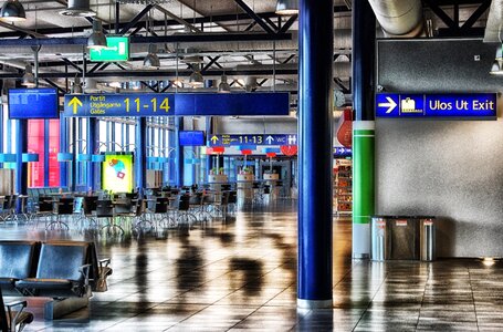 Airport terminal air transportation photo