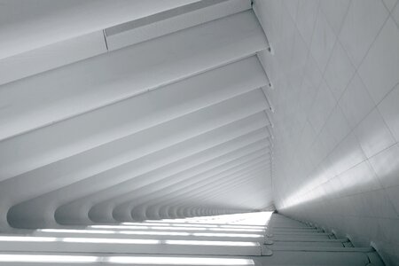 White Linear Angled Architecture photo