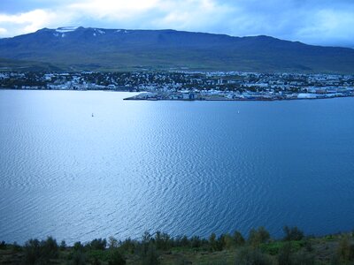 Mountains fjord bay