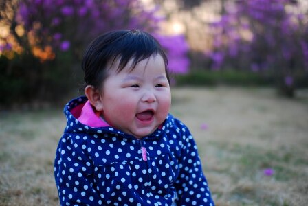 Korean girl laughing