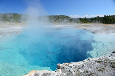 Water thermal features yellowstone national park photo