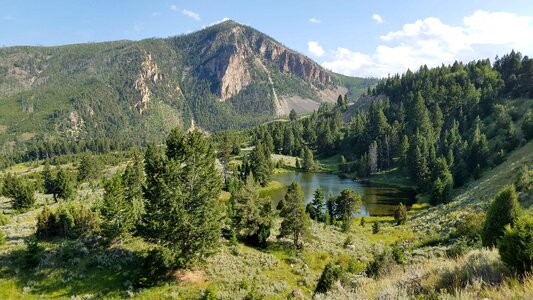 Range mountains wood