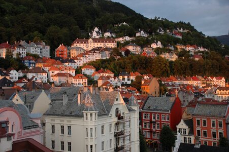 Houses on the Hill in Bergen, Norway