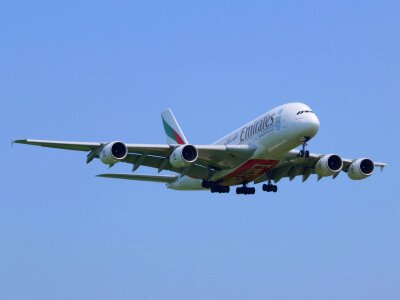 Emirates Airline in Amsterdam airport photo