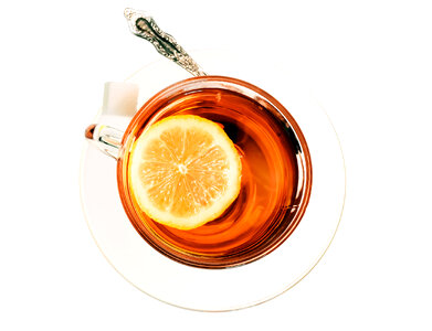 Tea with lemon photo