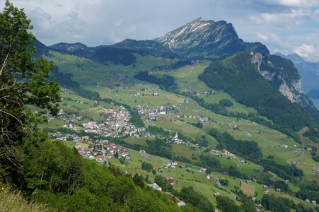 small village in Durschlegi, Amden, Switzerland