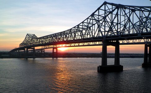 Sunrise new orleans river photo