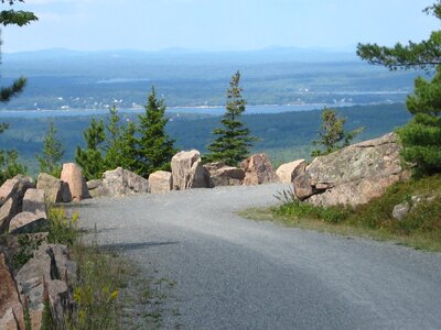 Ocean maine roadway photo