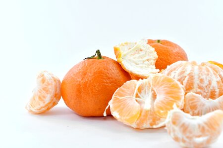 Fresh mandarin orange peel photo