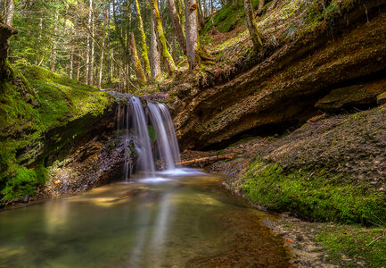 Small Waterfall in the forest scenic photo