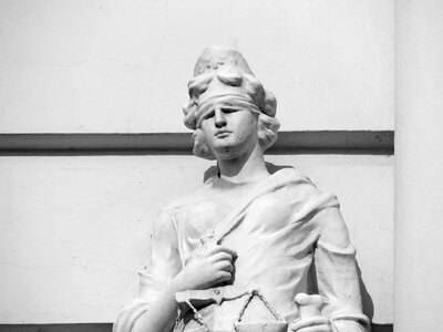 Black And White bust justice photo