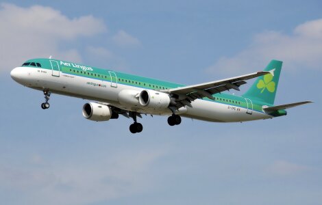 Aer Lingus Airbus A321-200 landing at London