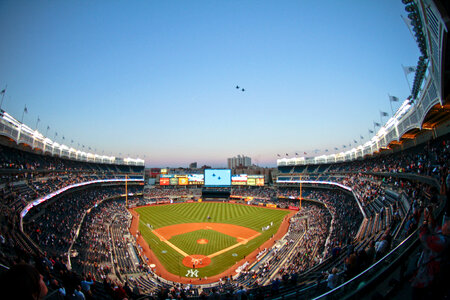 Aerial photo of Yankee Stadium