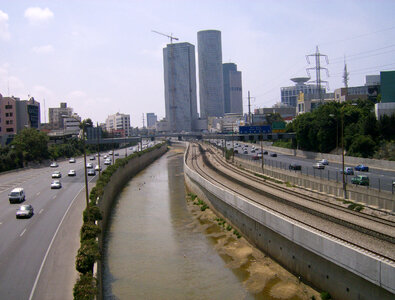 Highway into Tel-Aviv, Israel photo