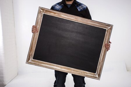 Frame indoors man