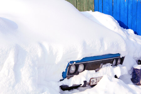 Snow-Covered Car photo