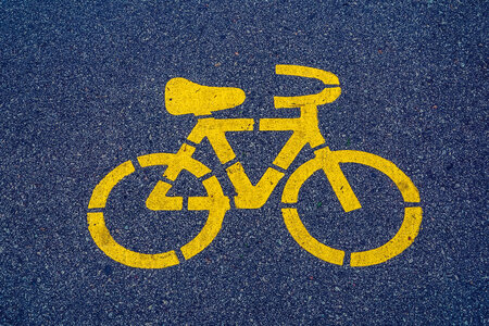 Bicycle Sign on Bicycle Lane photo