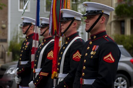 The Marine Corps Color Guard photo