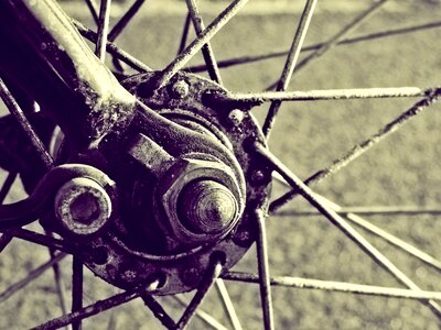 Wheel screw old bike