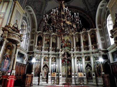 Brass chandelier orthodox