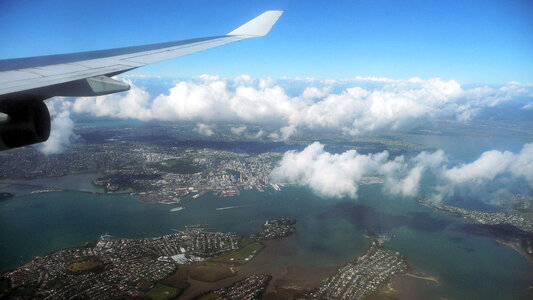 Aerial view on the wing photo