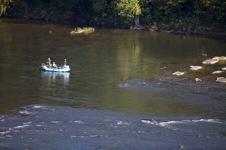 Rafting while fly fishing the Potomac River