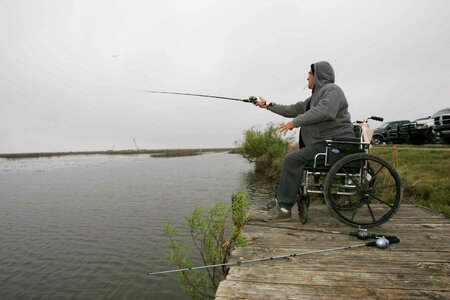 Fishery husband wheelchair