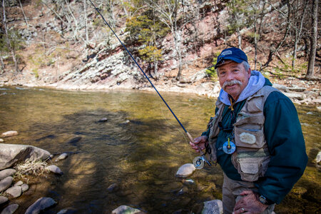 Fisherman fly fishing -1