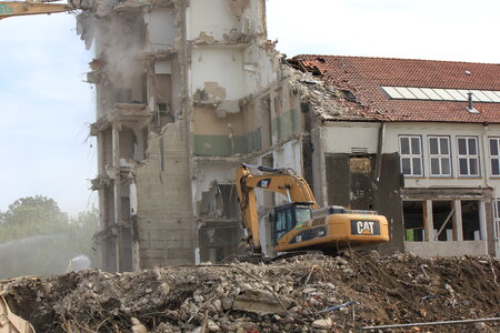 Deconstruction of Odermark building in Goslar photo