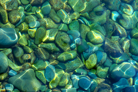 Rocks in Crystal Clear Water photo