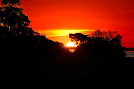 Amazonia sunset amazon river photo