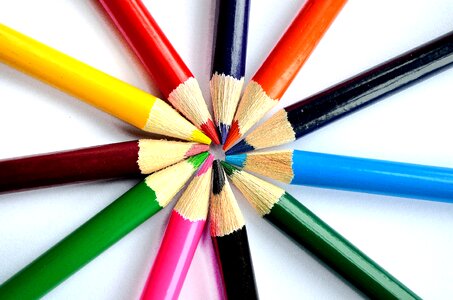 Pencils drawing school photo