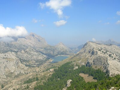 Mallorca view mountain top photo