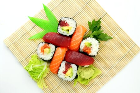 Japanese sushi set photo