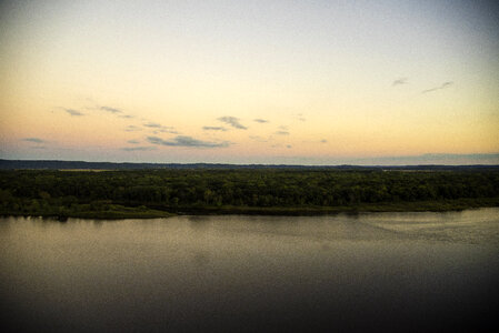 Looking Across the Wisconsin River at Ferry Bluff photo