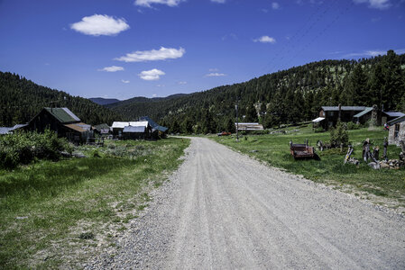 Gravel Road into Elkhorn, Montana photo