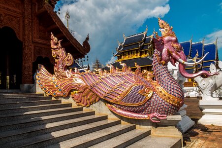 Dragon snake sculpture north thailand