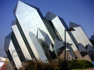 Futuristic building glass building
