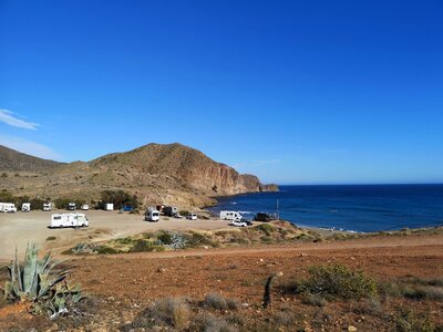 sandy Cala Mesquida bay with beach