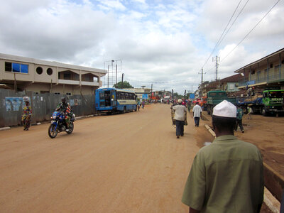 Streets of Kenema in Sierra Leone