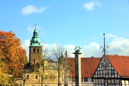 Building fachwerkhaus pillar